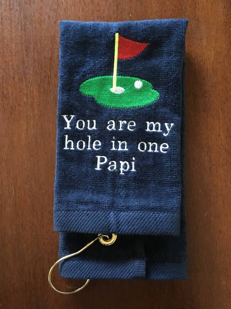Golf towel with custom embroidery Etsy