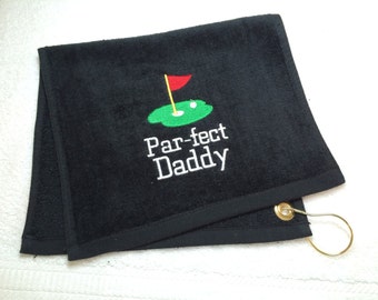 Par-fect Daddy golf towel, Custom Personalized Golf towel
