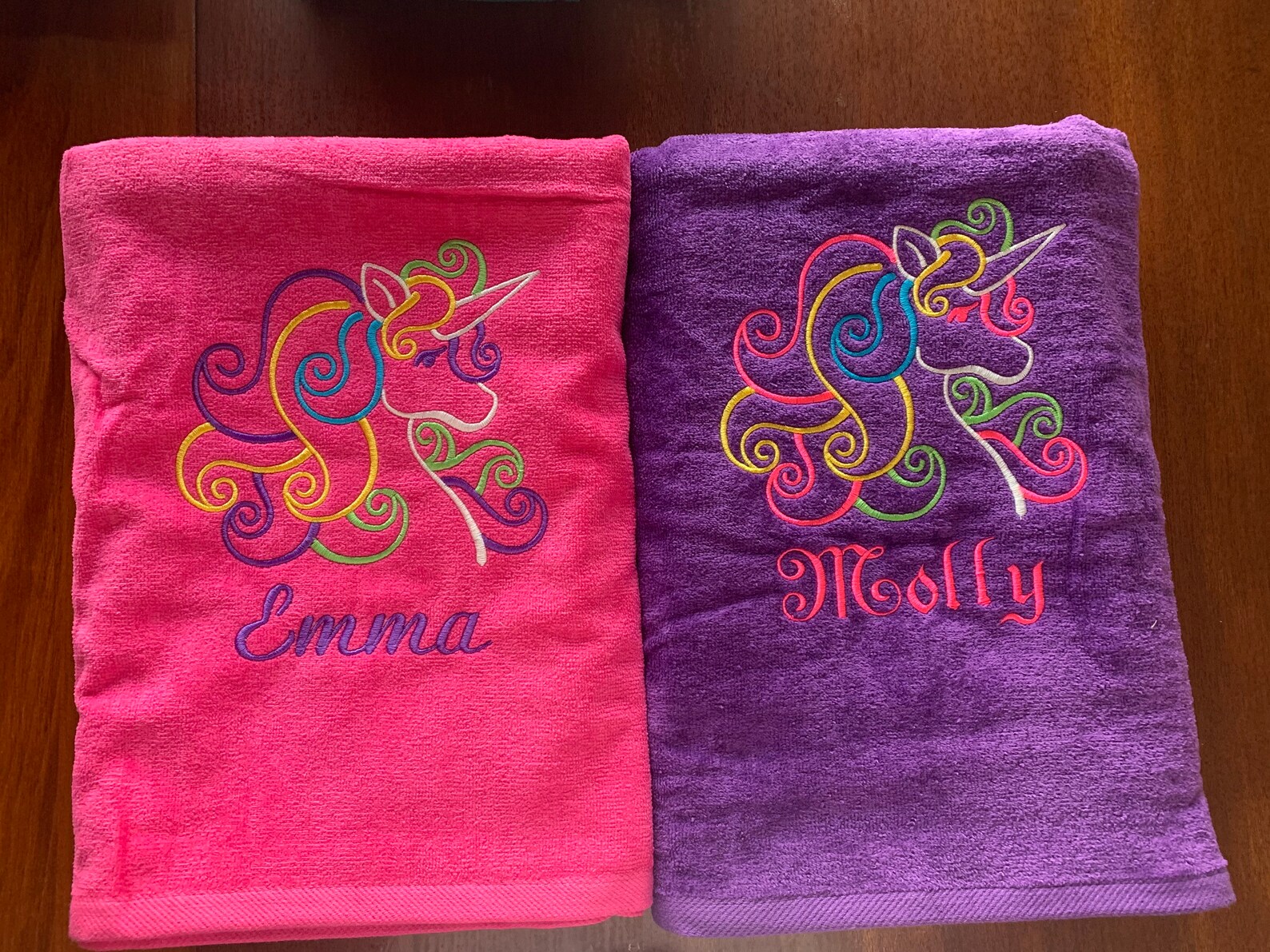 Unicorn Beach Towel Personalized Kids Towel Unicorn Etsy