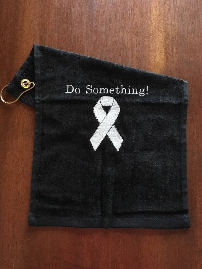 Memory towel, Custom Designed Support Personalized Towel, memory golf towel, fund raiser towels, awareness ribbon, personalized gift, image 8