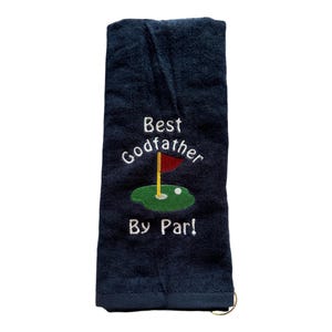 Personalized Golf Towel: Godfather Gift, Embroidered Velour (16 x 26)