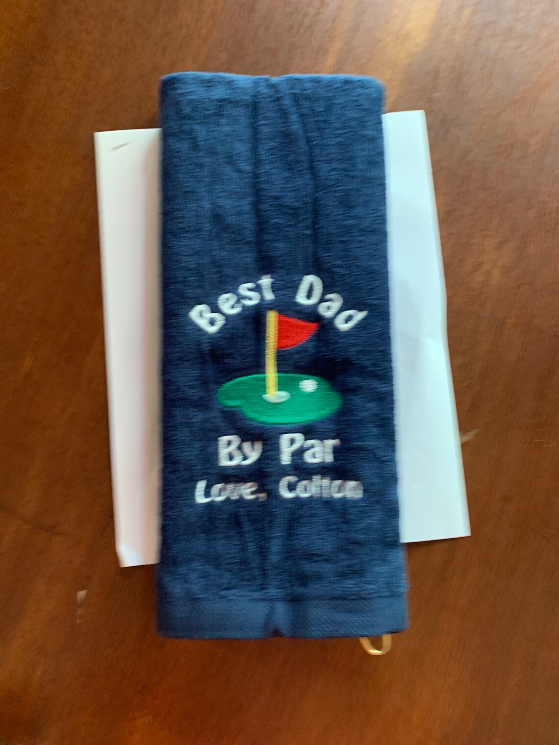 Navy blue personalized Golf towel sport towel any design Etsy