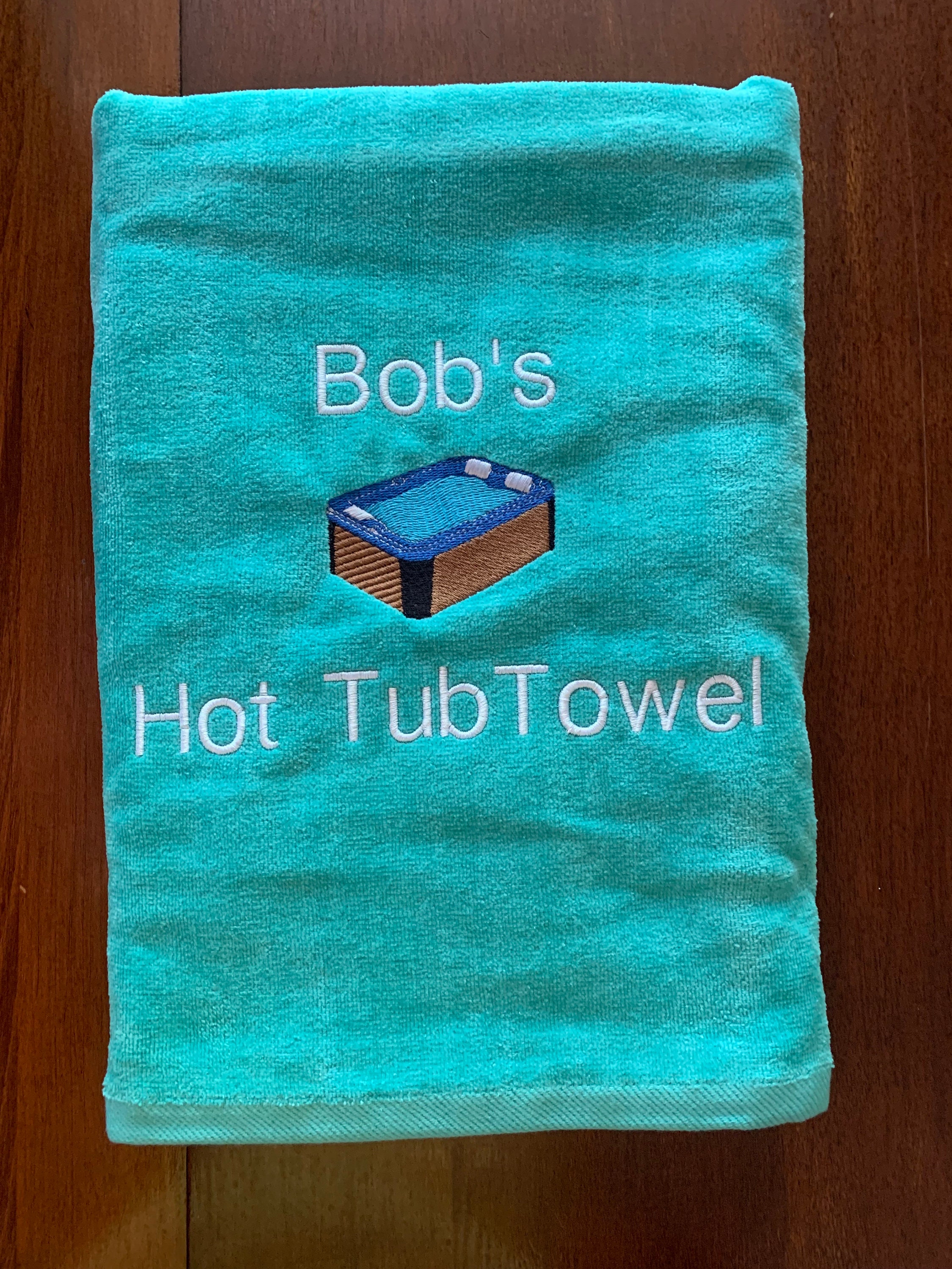 Personalized Hot Tub Embroidered Beach Towel, Family Jacuzzi Towel, Spa  Towel, Pool Towel, Mothers Day, Fathers Day, 