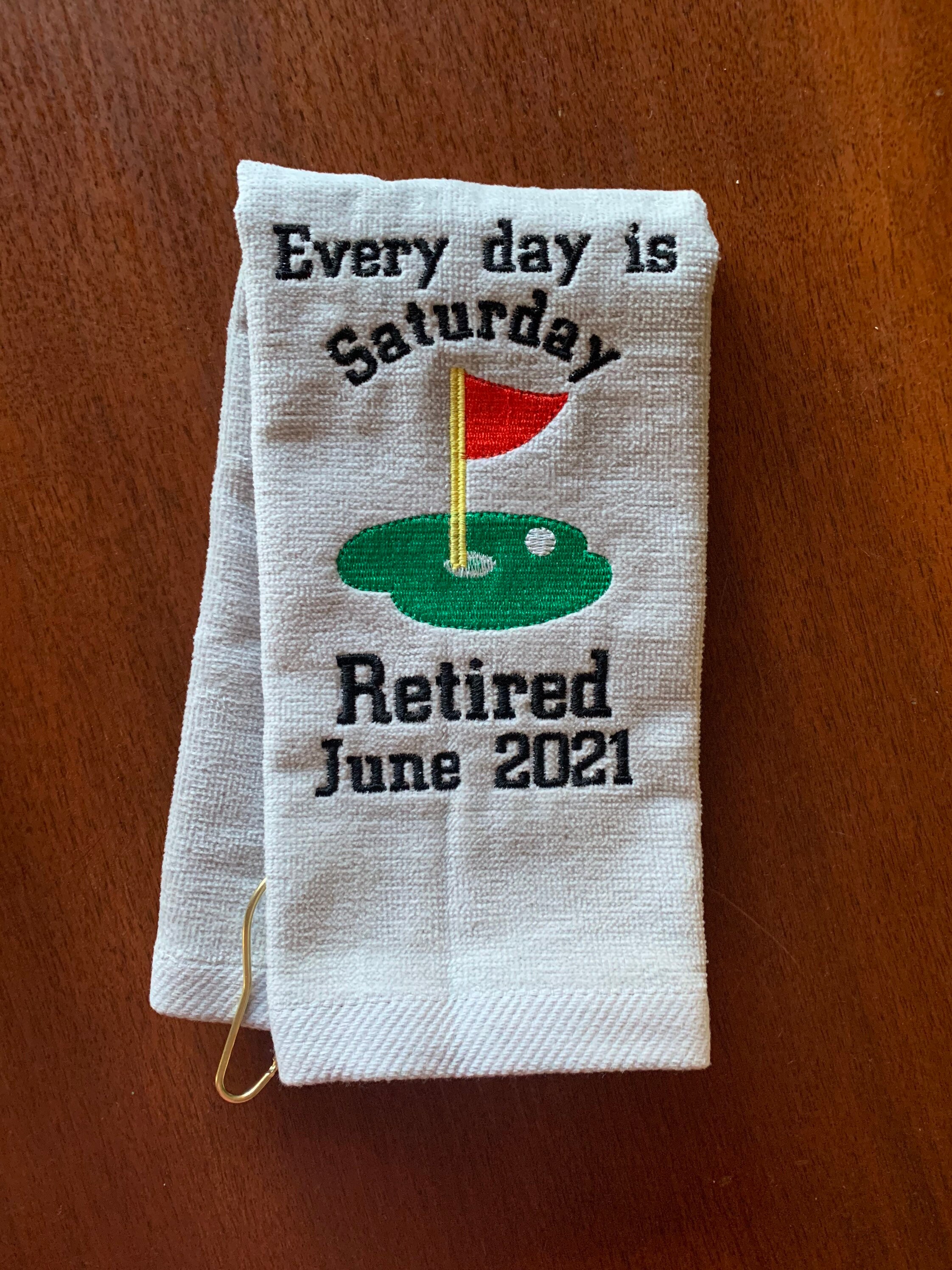 Retirement Golf gift towel personalized Every Day is Etsy