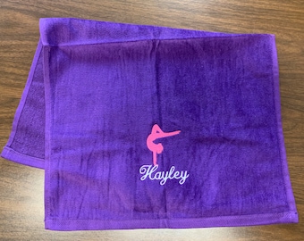 Custom Personalized gymnastics gift, dance, personalized, gymnastics towel, custom towel, Team discount