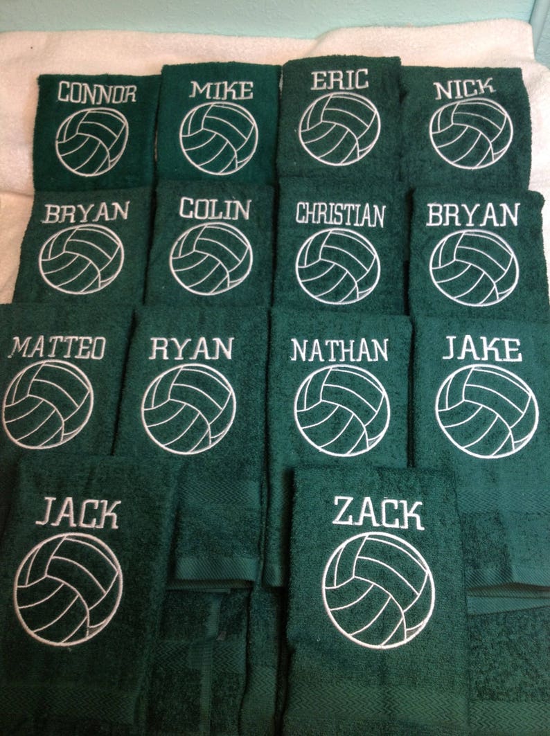Personalized Volleyball Towel Sport Towel Monogram Towel Etsy