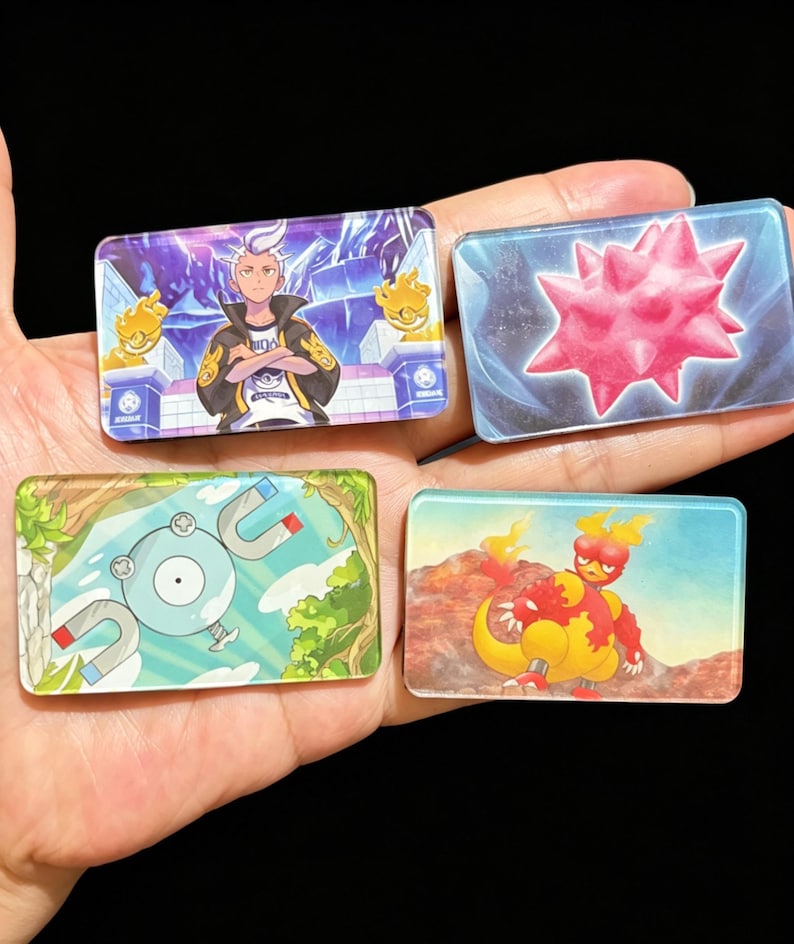 Pokemon Magnet Rings Pokémon TCG Card Acrylic Magnet DIY Sets, Craft Kit for TCG Collectors ...