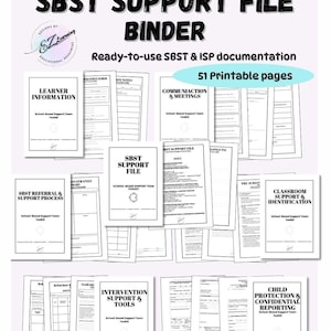 Student Support Binder | Teacher Intervention and Documentation Toolkit | Printable and Fillable PDF
