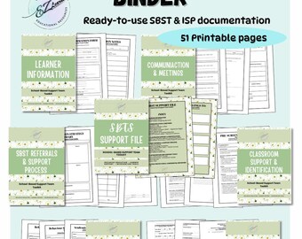 Studenten Support Sammelmappe | Farbe Edition | Toolkit für Lehrerinterferenzen | Druckbares & ausfüllbares PDF