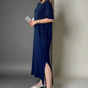long t shirt dress with slits on side Noisy May Curve - Maxi Dress - Women - Cotton - 46 EU