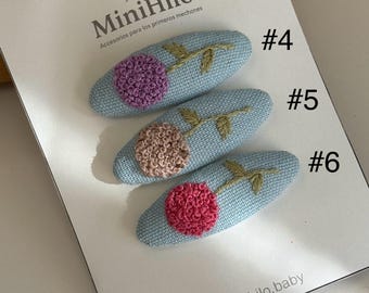 Hand-embroidered baby clothespin 5cm | Delicate baby accessory | Handmade gift | Made in Spain