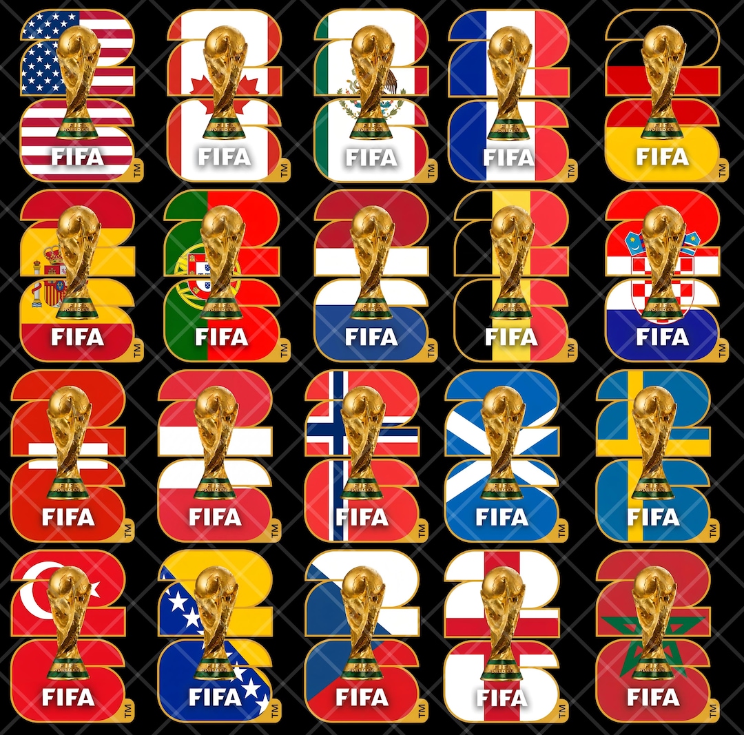 Paquete de banderas del Mundial 2026 en formato SVG y PNG / Diseño del