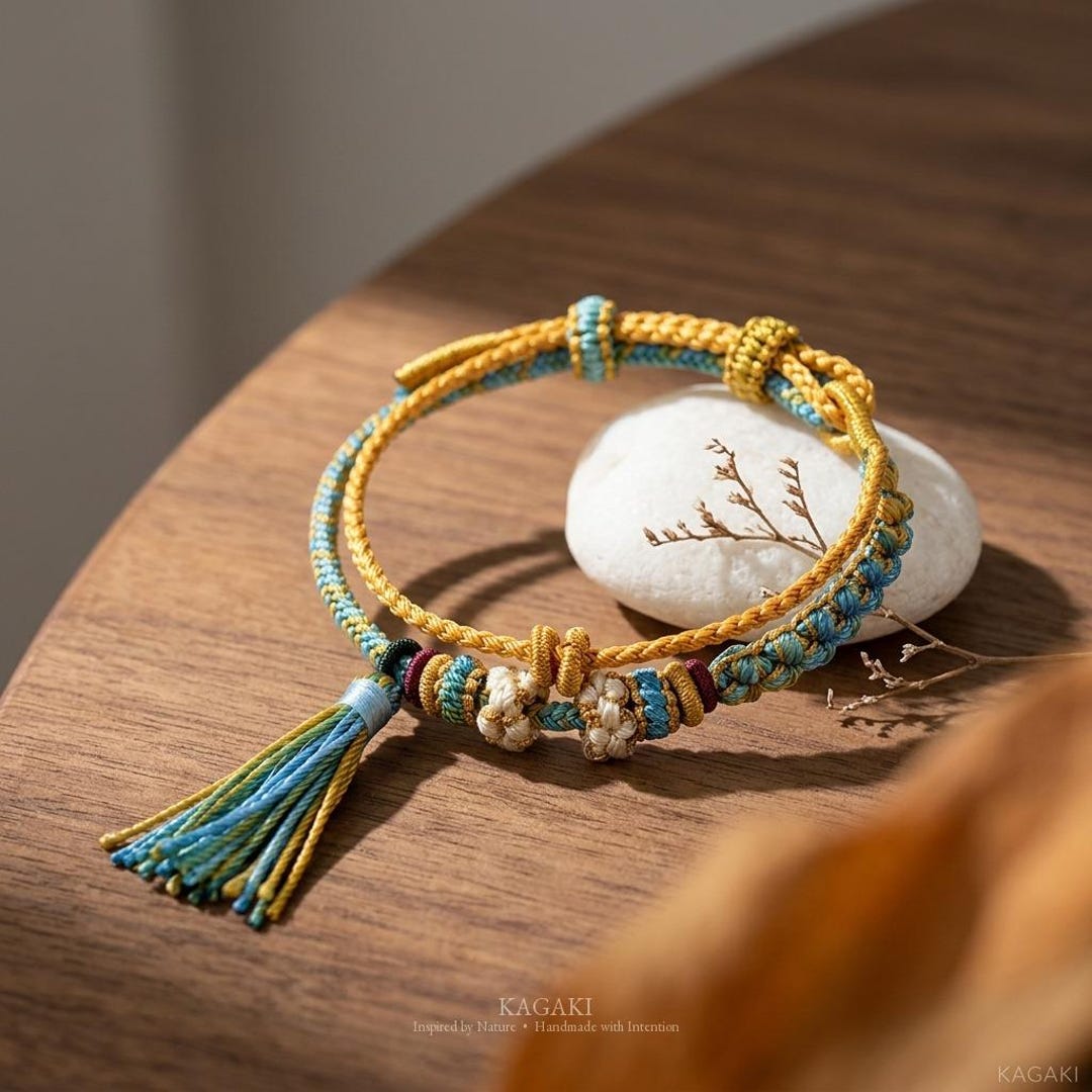 Zen Rope Cascade – 滝 | Tassel Meditation Cord Bracelet Tibetan Meditation ...