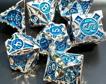 Solid Metal Mystery Dice Set, Metal Dice for Role-Playing Games