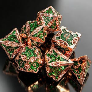 Solid Metal Mystery Dice Set, Metal Dice for Role-Playing Games