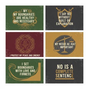 Set Healthy Boundaries | 20 Self Protection Affirmation Cards for Women PDF