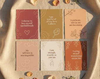 Accept Yourself Fully | 20 Self Love Confidence Cards for Women Printable