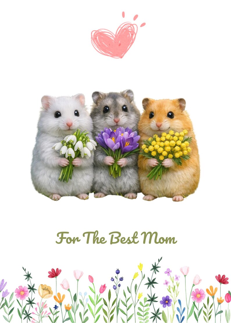mother-s-day-card-adorable-hamsters-flowers-for-the-best-mom-5x7