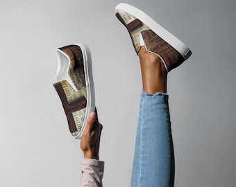 Zapatos de lona sin cordones para mujer