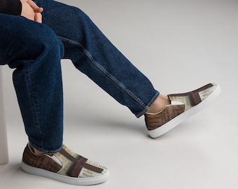 Zapatos de lona sin cordones para hombre