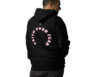 Sudadera con capucha Faith Over Fear - Ropa urbana unisex de mezcla de algodón
