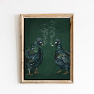 Smoking Pigeon - Etsy