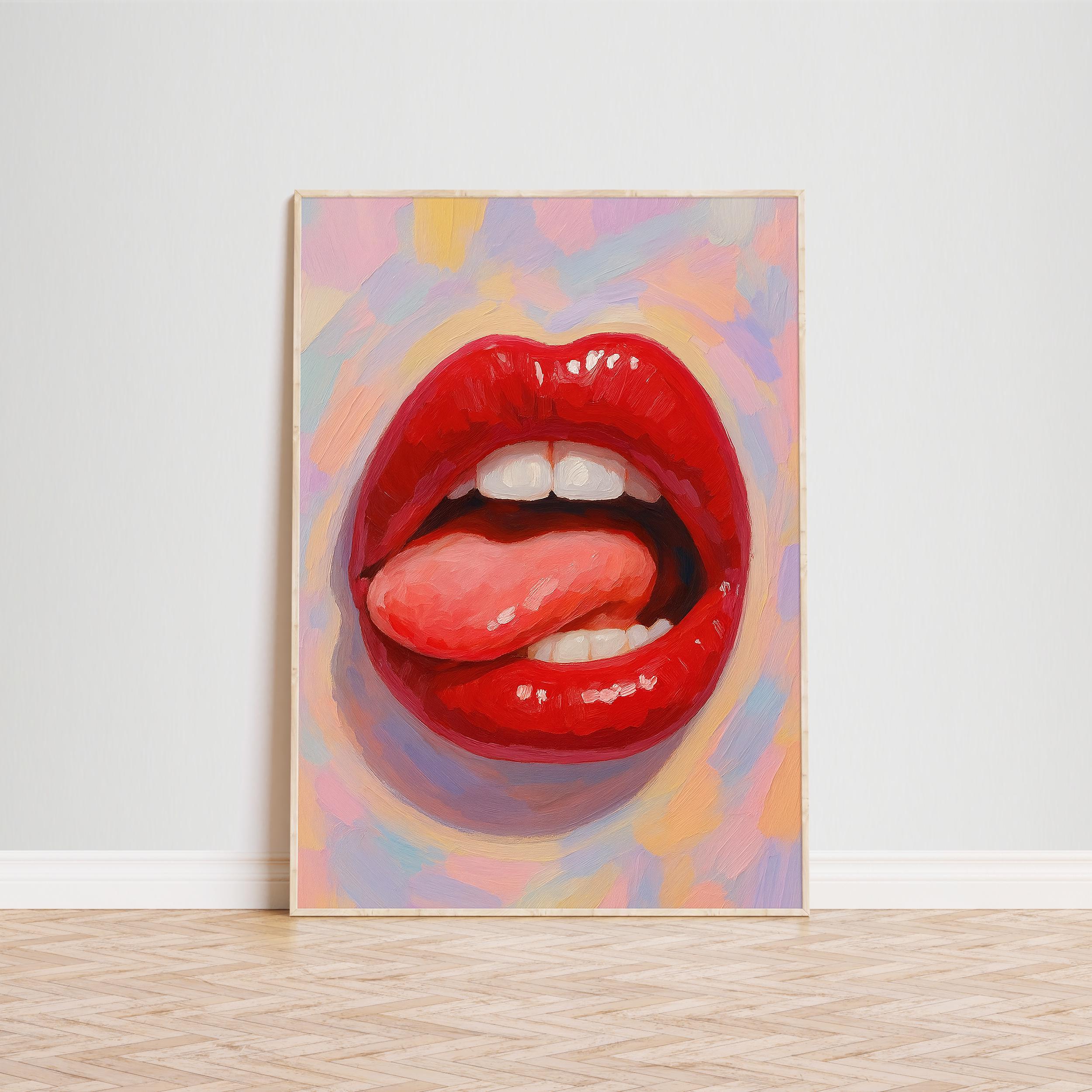 Red Lips Pop Art Print – Bold Modern Wall Decor - Etsy