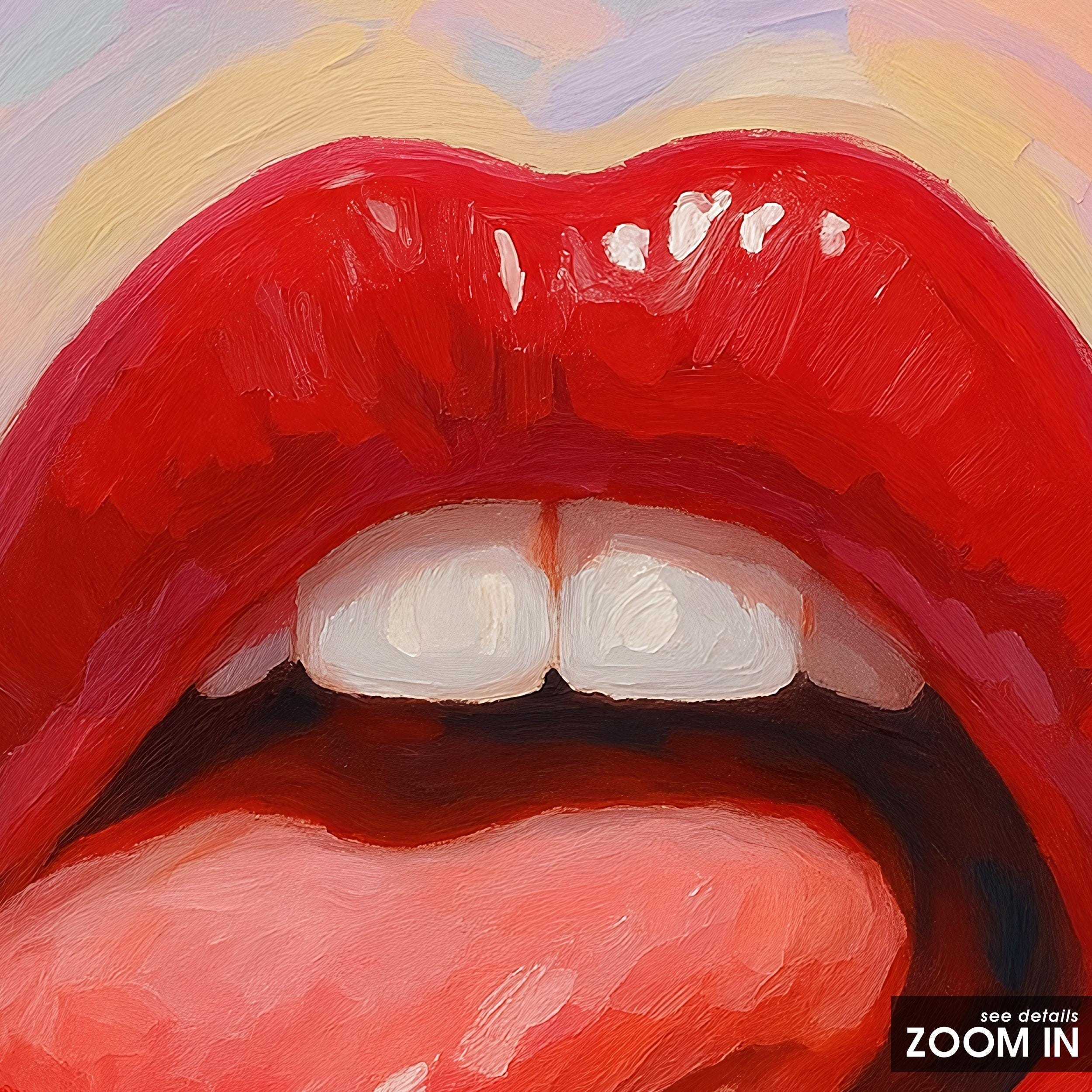 Red Lips Pop Art Print – Bold Modern Wall Decor - Etsy