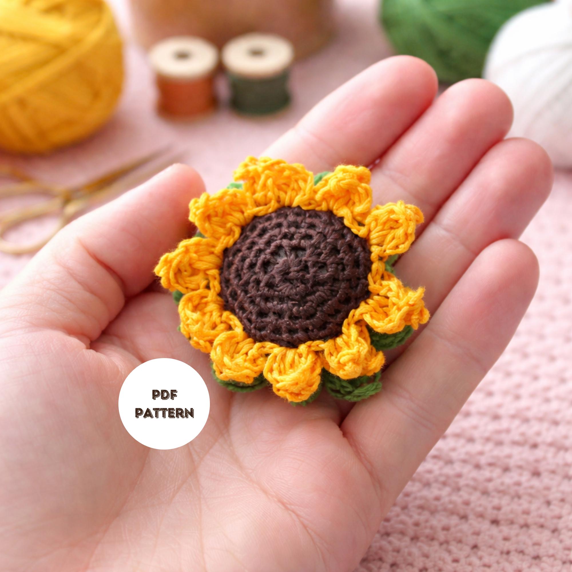 Sunflower Crochet Pattern PDF | Crochet Sunflower Flower | Floral ...
