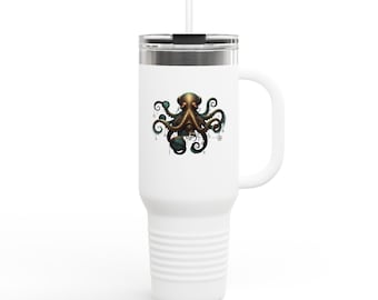 Steampunk Octopus 40oz Insulated Travel Mug | Nautical Kraken Tumbler