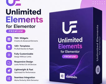Elementos ilimitados para Elementor / GPL / Complemento de widgets para Elementor / Descarga instantánea