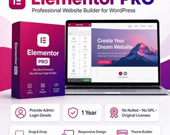 Elementor Pro 1 Year | WordPress Page Builder