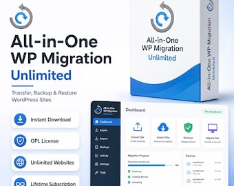 All-in-One WP Migration Unlimited Plugin | GPL | Latest Version | WordPress Backup & Transfer