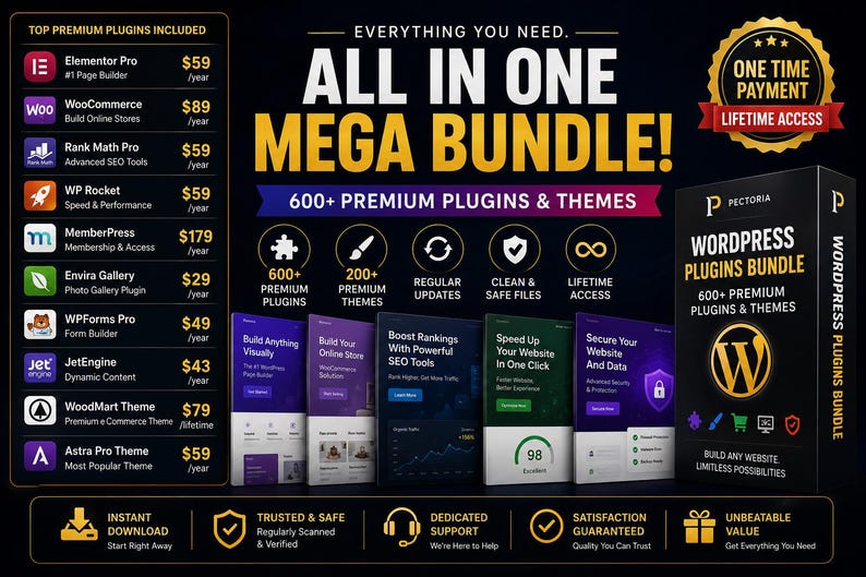 WordPress Plugins Bundle | WooCommerce, Elementor, SEO, Security Plugins bild 3