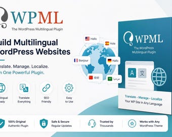 WPML Multilingual Plugin 1 Year | Translation Plugin