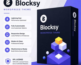 Tema Blocksy para WordPress / GPL / Tema rápido y ligero / Descarga instantánea