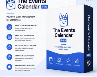 Plugin The Events Calendar Pro para WordPress / GPL / Gestión de eventos / Descarga instantánea