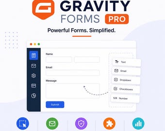 Gravity Forms Pro para WordPress / GPL / Creador de formularios avanzado / Descarga instantánea