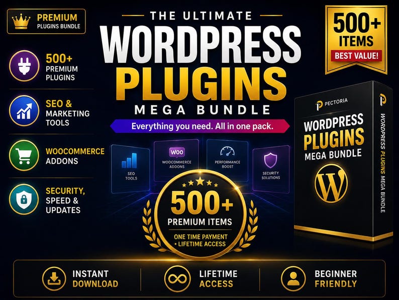 WordPress Plugins Bundle | WooCommerce, Elementor, SEO, Security Plugins bild 1