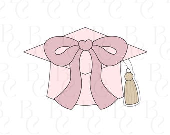 Grad cap  w/ Bow no 3 Cookie Cutter