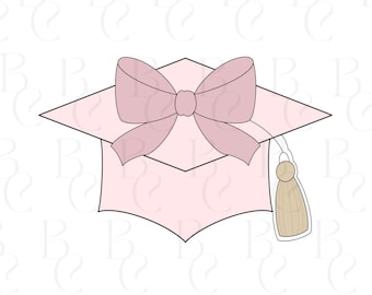 Grad cap  w/ Bow no 2 Cookie Cutter