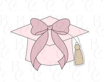 Grad cap  w/ Bow no 1 Cookie Cutter