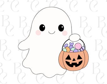 Ghost W/ Candy Bucket Cookie Cutter
