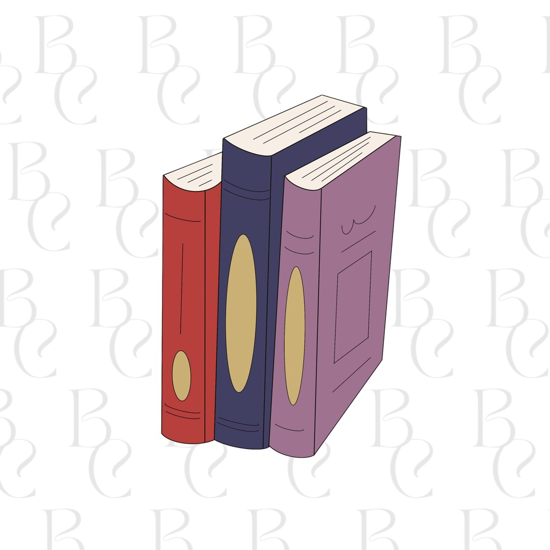 Standing Book Stack Cookie Cutter - Etsy