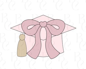 Grad cap  w/ Bow no 4 Cookie Cutter