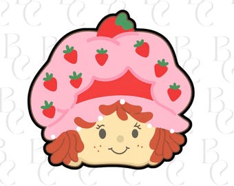 Strawberry Girl Face  Cookie Cutter