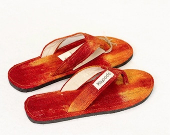 Hemp Flip Flops Handmade | Eco Friendly Sandals | Unisex Natural Summer Slippers | Sustainable Beach Sandals | Boho Minimalist Footwear