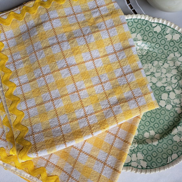 Gingham Napkins Etsy