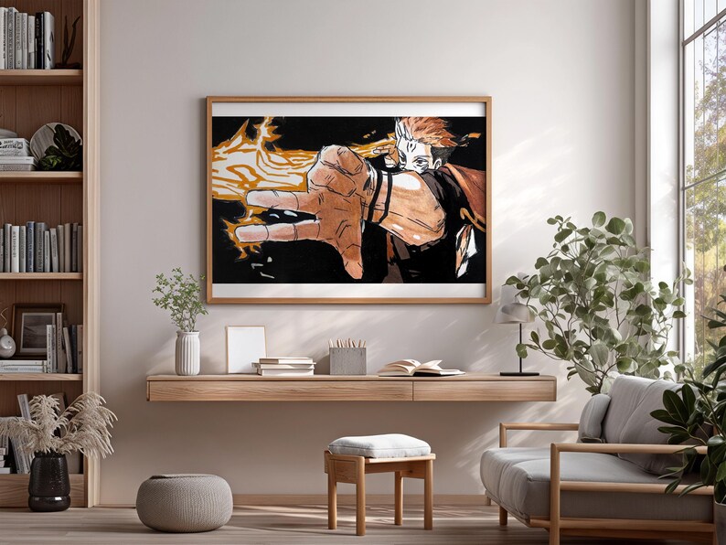 Pôster de personagem japonês / arte de fã / pôster de mangá / arte de fã feita à mão / arte para impressão digital / arquivo para download imagem 6