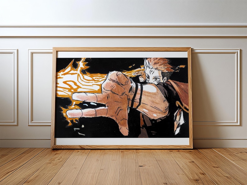 Pôster de personagem japonês / arte de fã / pôster de mangá / arte de fã feita à mão / arte para impressão digital / arquivo para download imagem 1